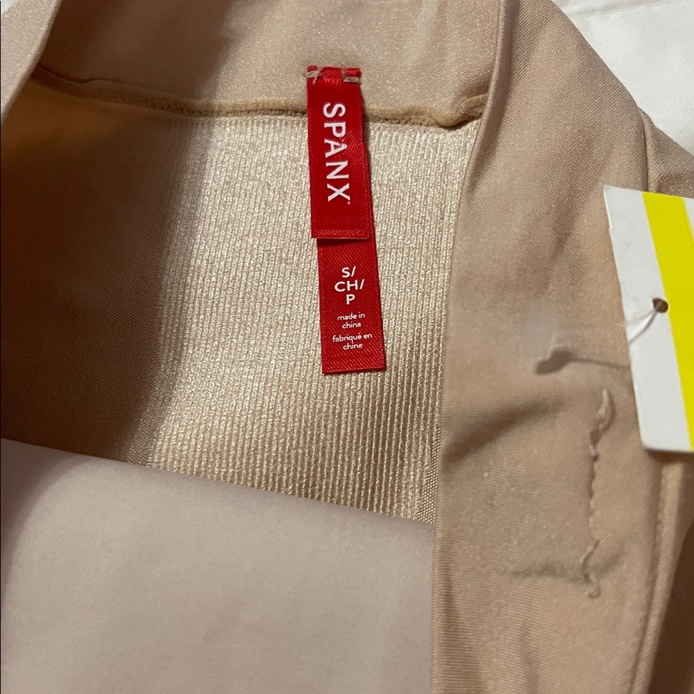 SPANX High Waist Tan Women's Shorts - Picture 3 of 9